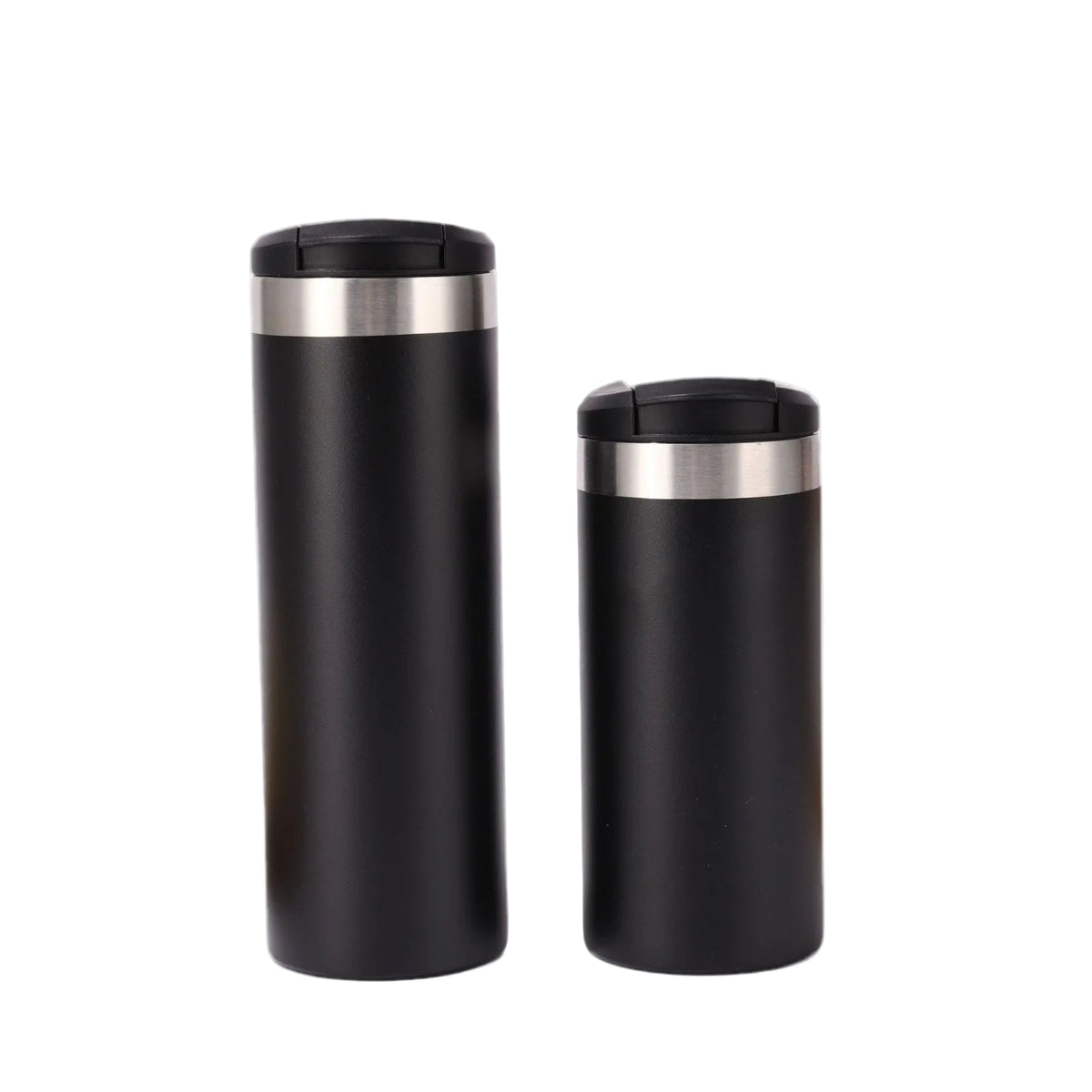 flip-top straight-sided thermos cup with 304 stainless steel inner liner double-layer vacuum portable coffee cup