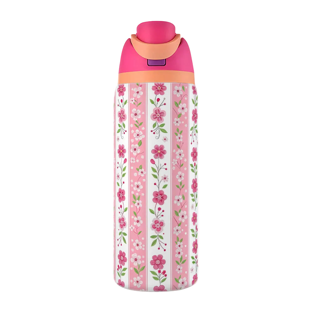 Water Cup 304 Vacuum Stainless Steel Thermos Cup Portable Satchel Straw Double Drink Sports Water Bottle for Men and Women