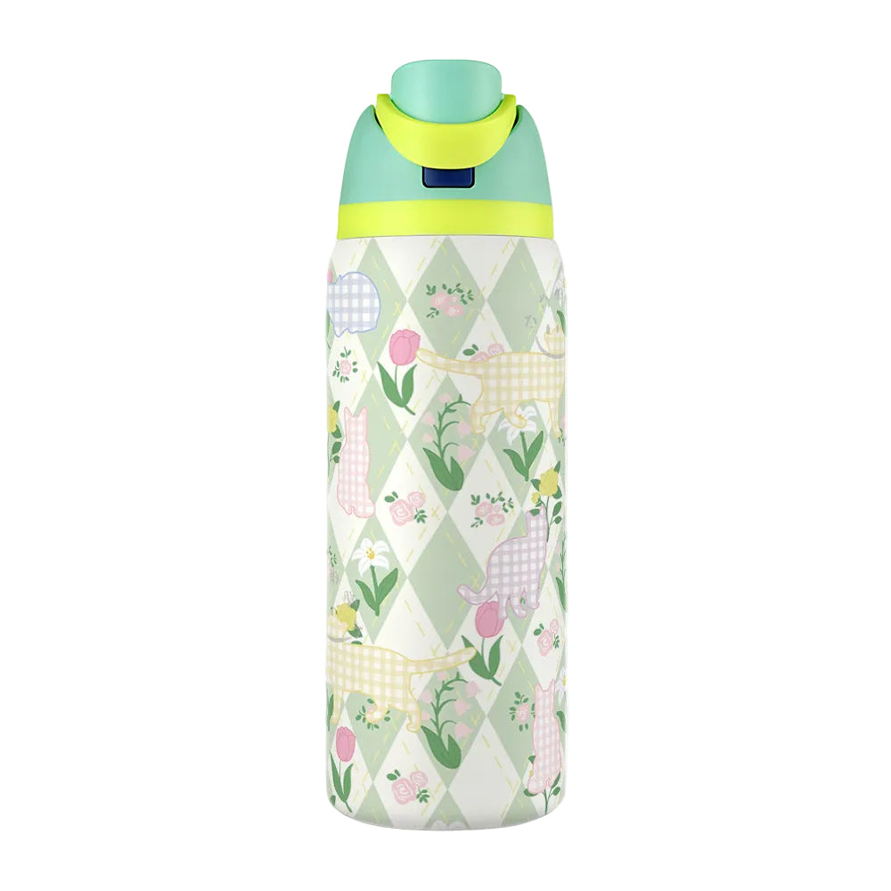 Water Cup 304 Vacuum Stainless Steel Thermos Cup Portable Satchel Straw Double Drink Sports Water Bottle for Men and Women
