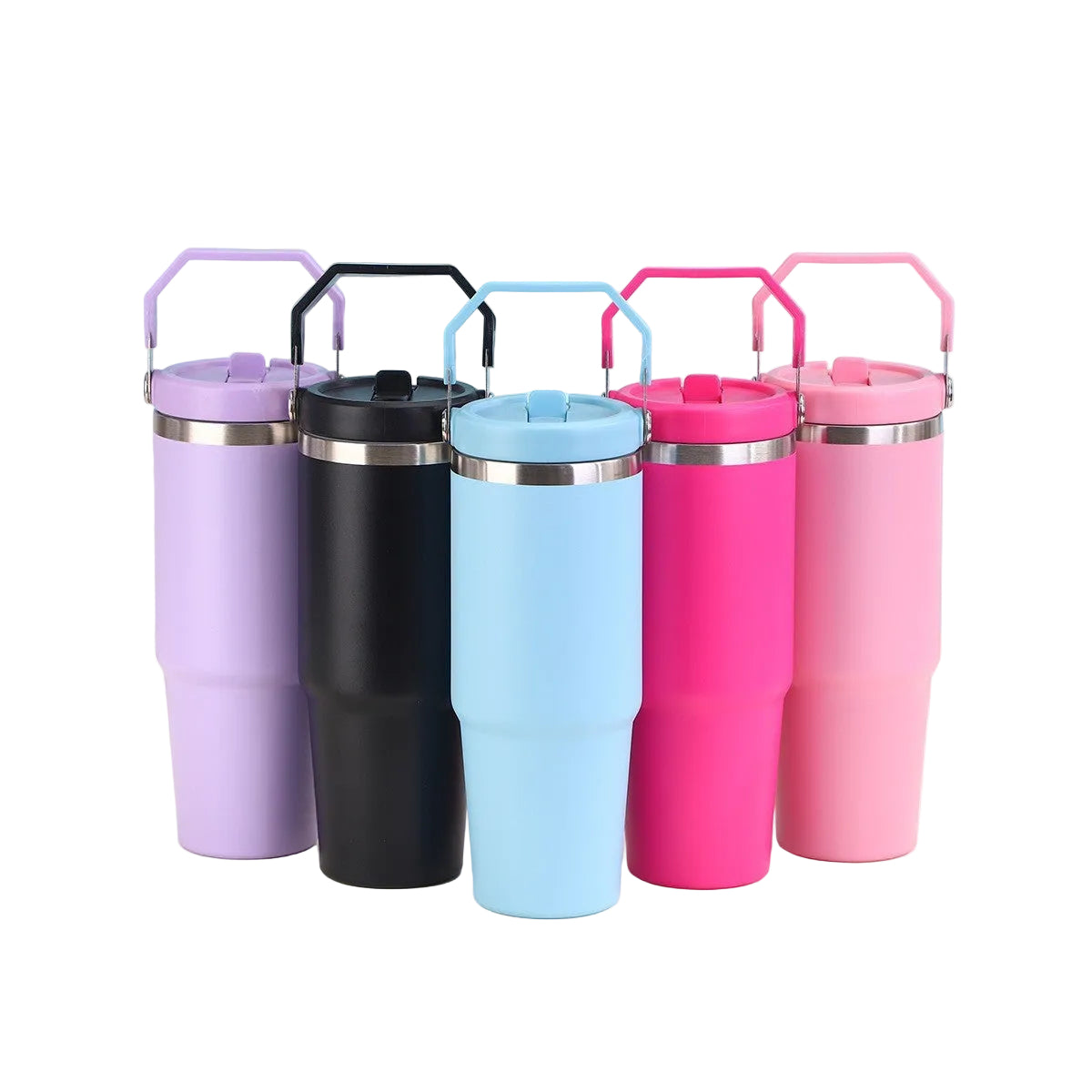 Portable Ice Cup 304 Stainless Steel  890ml  Large Capacity Thermos Cup Outdoor Portable with Handle for Car