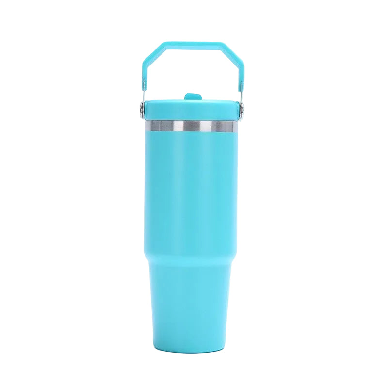 Portable Ice Cup 304 Stainless Steel  890ml  Large Capacity Thermos Cup Outdoor Portable with Handle for Car