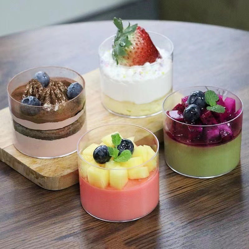 Baking Pudding Bowl Glass Ice Cream Cup Ice Cream Bowl Sour Milk Cup Bird's Nest Bowl Oven Mold Dessert Glass Bowl  with single colour white box bubble