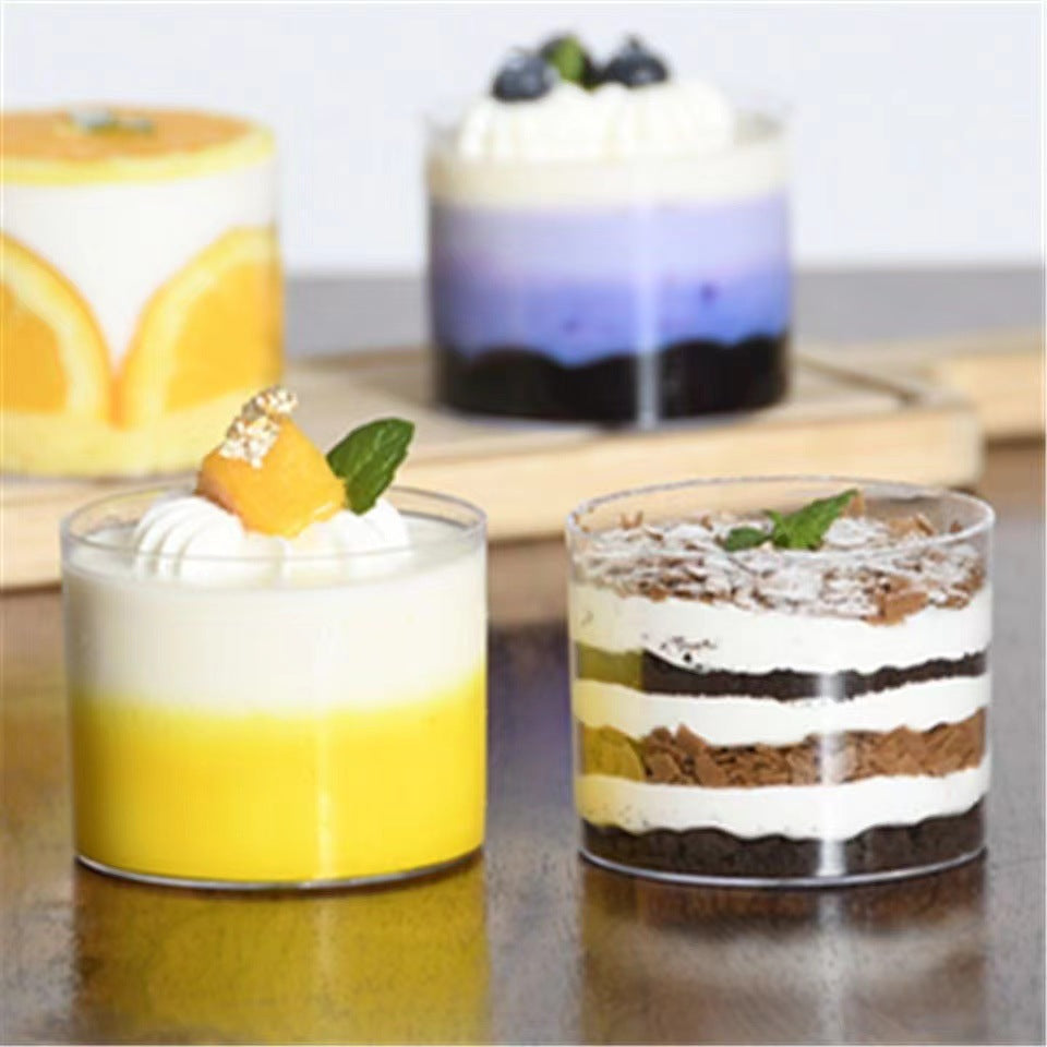 Baking Pudding Bowl Glass Ice Cream Cup Ice Cream Bowl Sour Milk Cup Bird's Nest Bowl Oven Mold Dessert Glass Bowl  with single colour white box bubble