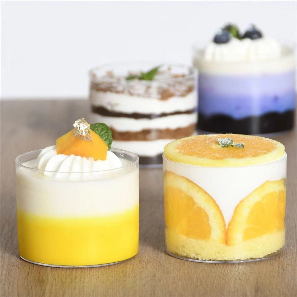 Baking Pudding Bowl Glass Ice Cream Cup Ice Cream Bowl Sour Milk Cup Bird's Nest Bowl Oven Mold Dessert Glass Bowl  with single colour white box bubble