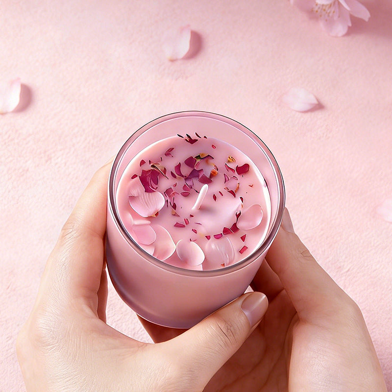Sakura Atmosphere Scented Candle Birthday Creative Gift Sakura Handmade Aromatherapy Niche High-End Souvenir