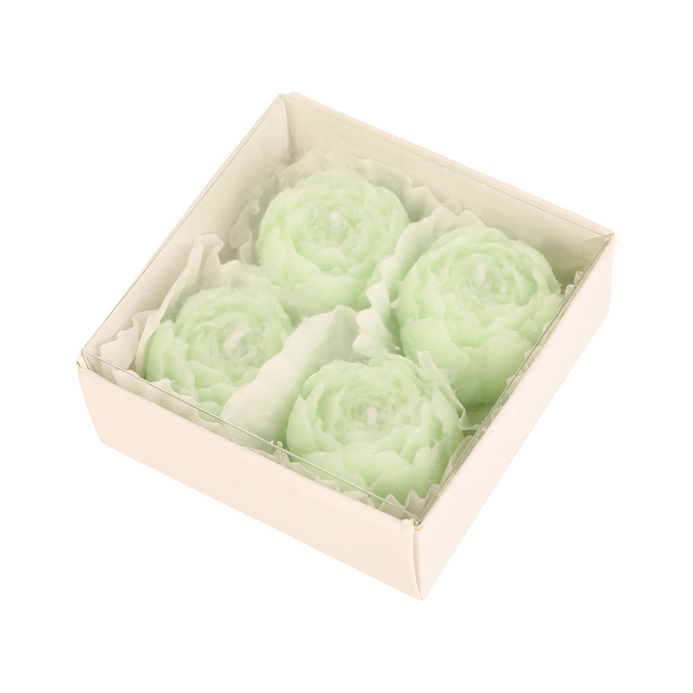 Handmade Red Rose Scented Candle Set  for Home Use Valentine's Day Gift Fragrance Souvenir Candle
