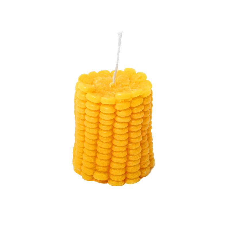 3D Corn-Shaped Scented Candle Gift Souvenir Butter Lamp  Holiday Gift  Creative Indoor Photo Prop(Lyche Water Tea )