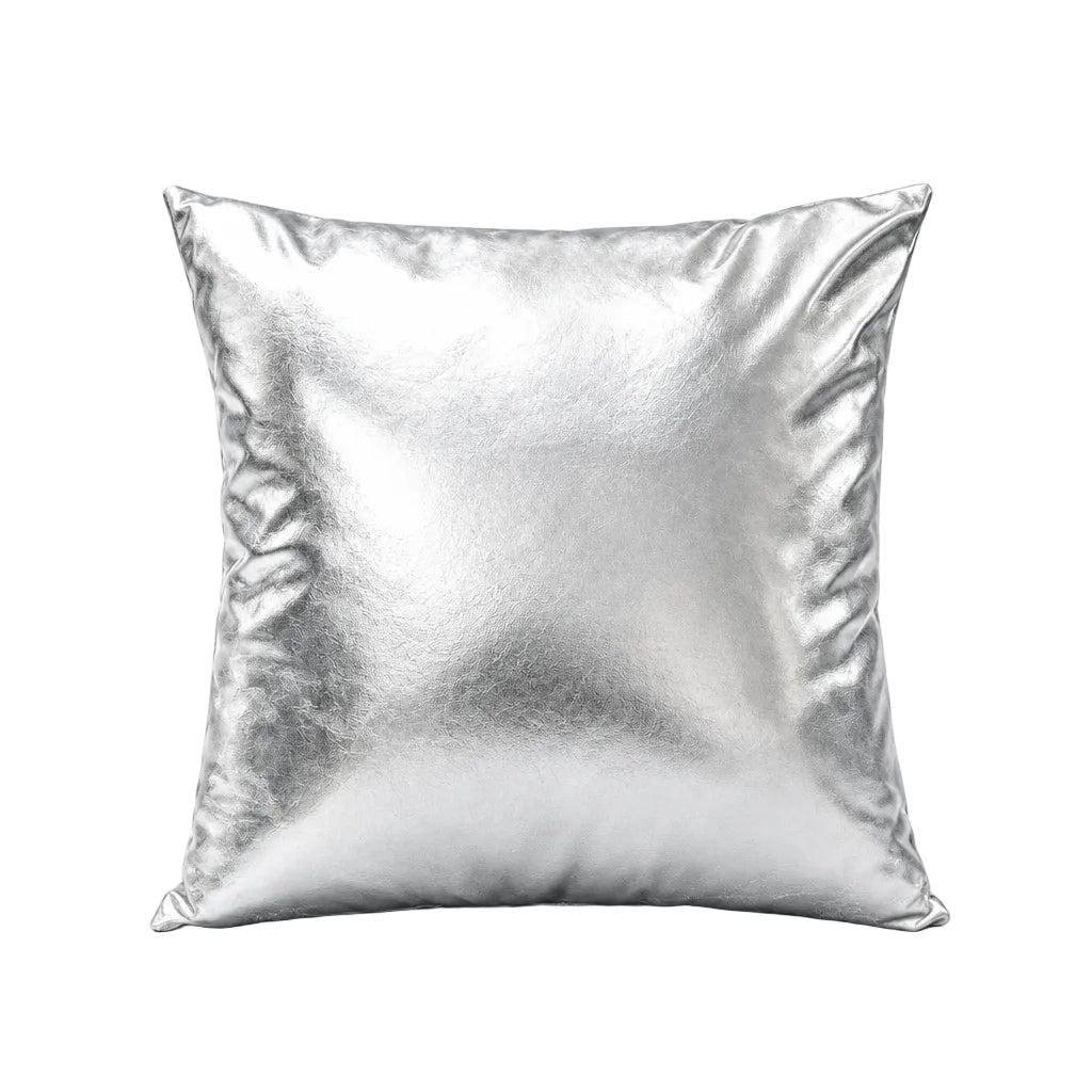 Decorative Cushion Cover Metallic Luster Soft Cushion Cover Faux Leather Soft Square Pillowcase Light Luxury Nordic Style Removable and Washable