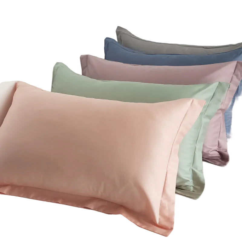 Pure Cotton Solid Color Pillowcase 50X80Cm Pure Cotton Pillowcase Set of 2 40X60Cm Single Student Pillowcase Gray
