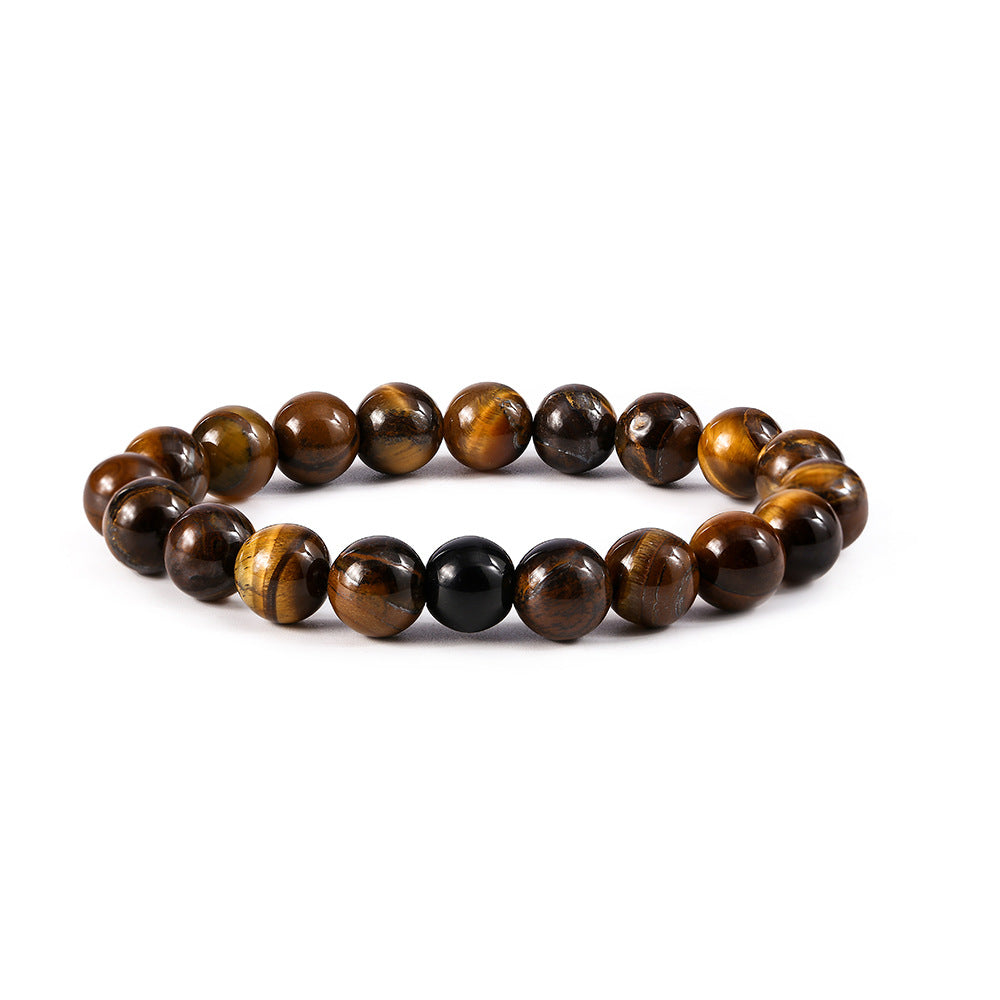 Beaded  Tiger Eye Yoga Sports Imitation Agate Elastic Bracelet for Women