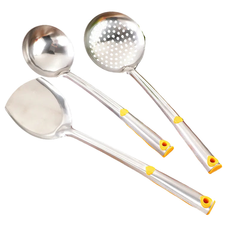 Stainless Steel Cooking Spoon Skimmer Hot Pot Spoon Household Kitchen Utensils Skimmer Set Cooking Spatula