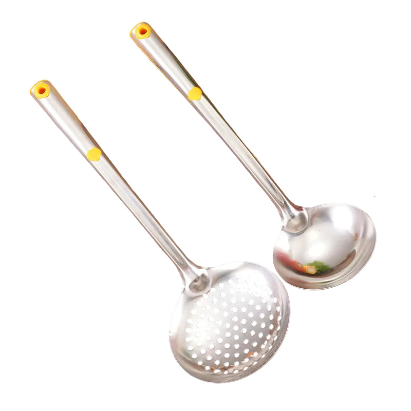 Stainless Steel Cooking Spoon Skimmer Hot Pot Spoon Household Kitchen Utensils Skimmer Set Cooking Spatula