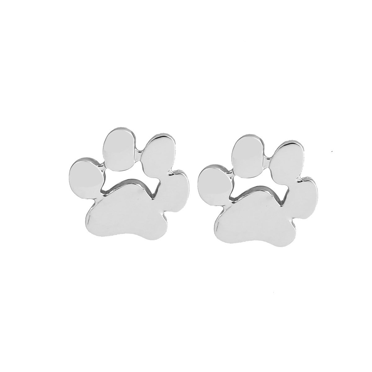 Popular jewelry fashion cute paw earrings cat and dog paw stud earrings