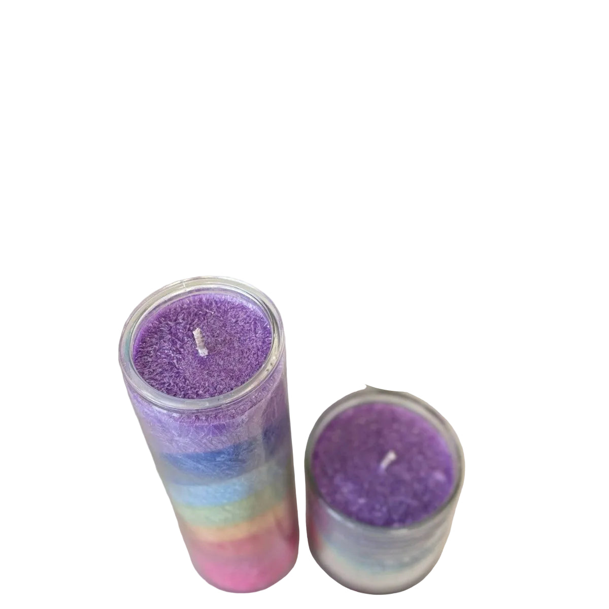 Rainbow Aromatherapy Meditation Yoga Candles Colorful Single-Color Cylindrical Wax