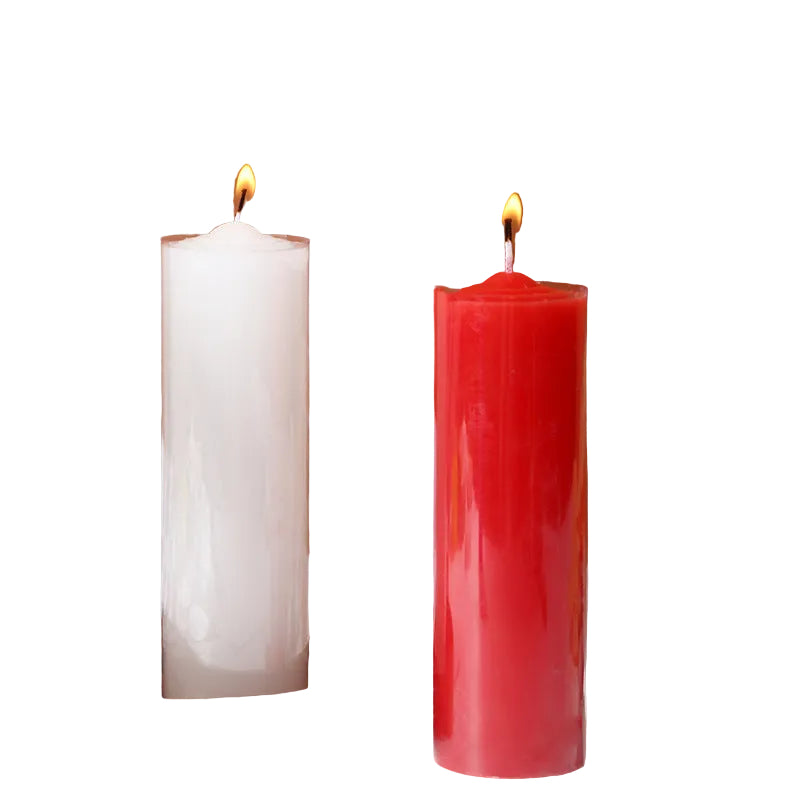 red and white candle color smoke-free odorless greenhouse long rod cylindrical candle