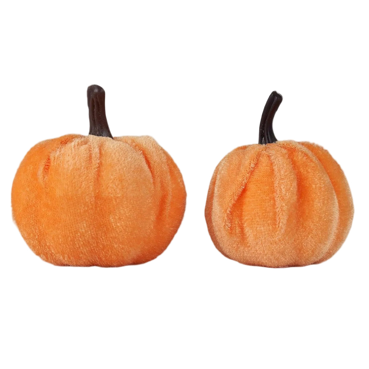 Simulated Velvet Small Pumpkin Ornaments Autumn Harvest Decorations Halloween Holiday Props Set