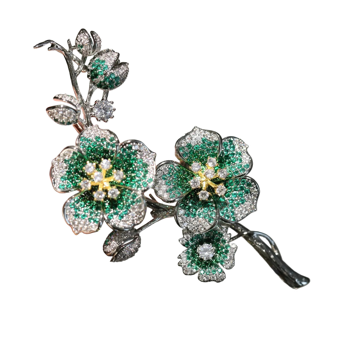 Flower Brooch Pin Detachable Ear Clip Dual-Use Flower Accessories