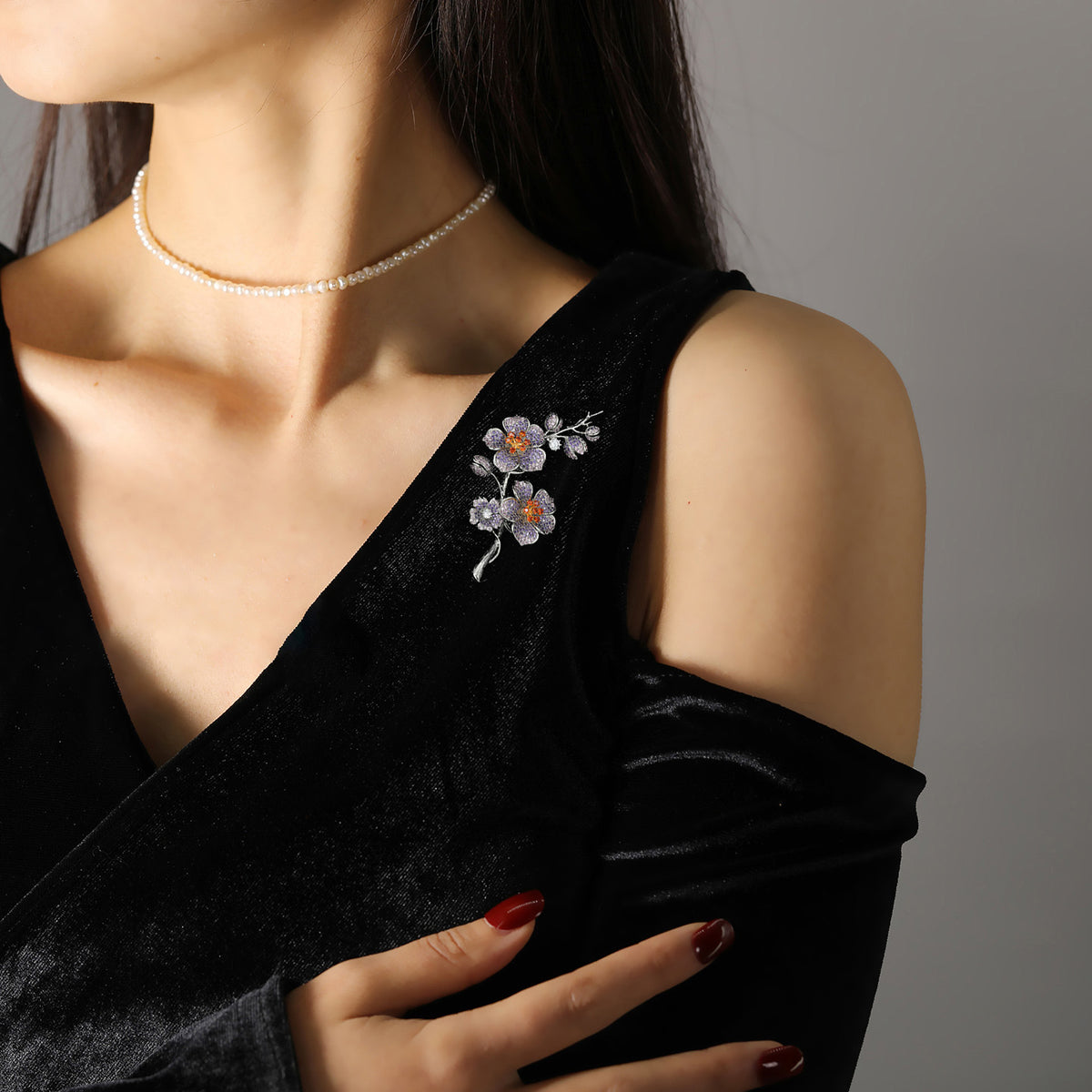 Flower Brooch Pin Detachable Ear Clip Dual-Use Flower Accessories