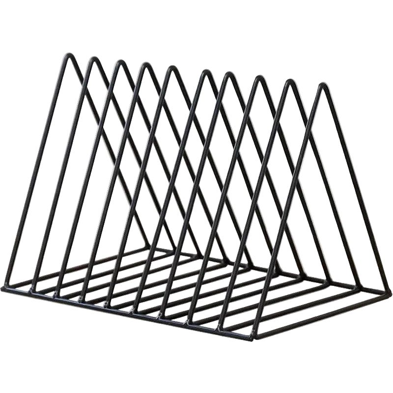 Triangular Simple Creative 9-Compartment Iron Art Bookshelf Crafts Office Desk Display Storage Organizer Rack
