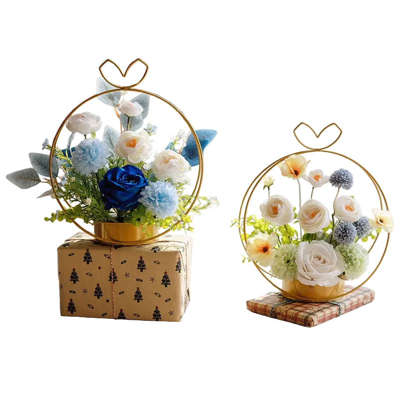 Artificial Flowers Iron Flower Stands Dining Table Decorations Housewarming Floral Arrangements