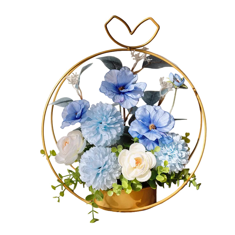 Artificial Flowers Iron Flower Stands Dining Table Decorations Housewarming Floral Arrangements