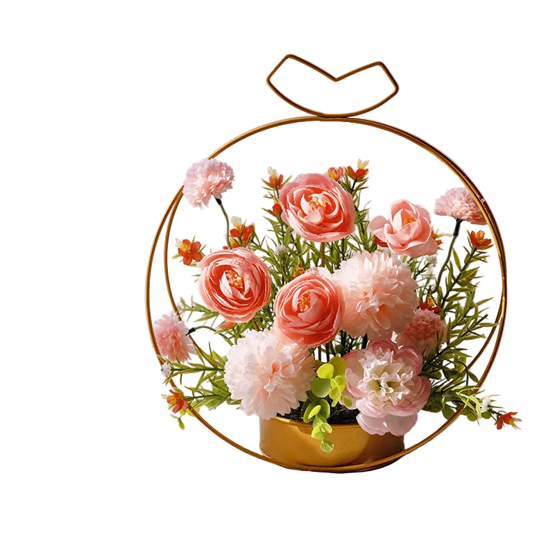 Artificial Flowers Iron Flower Stands Dining Table Decorations Housewarming Floral Arrangements