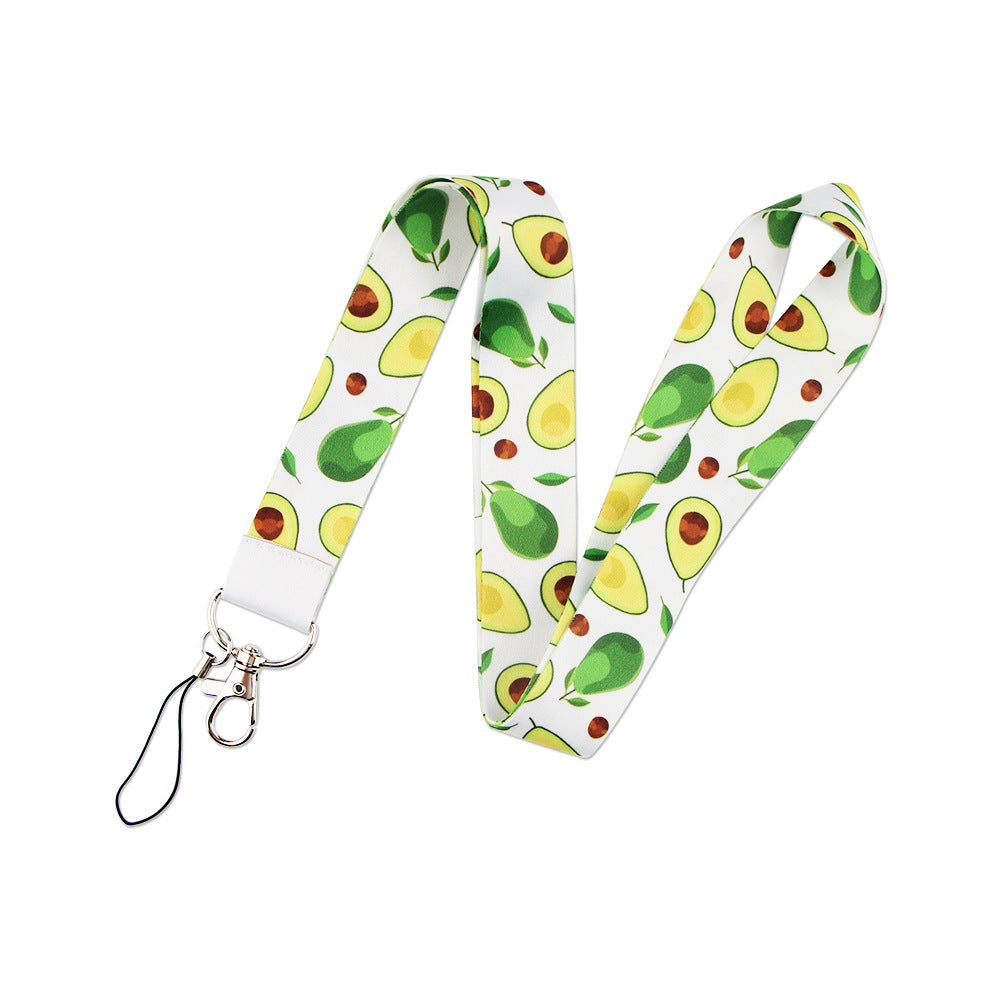 Mobile Phone Lanyard Cherry Avocado Watermelon Pineapple Kiwi Strawberry Grape Id Card Camera Strap Fruit Style
