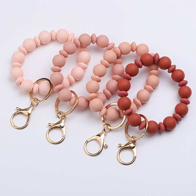 Hemasa  Silicone Beads Bracelet Key Ring for  Birthday Gift/Gift