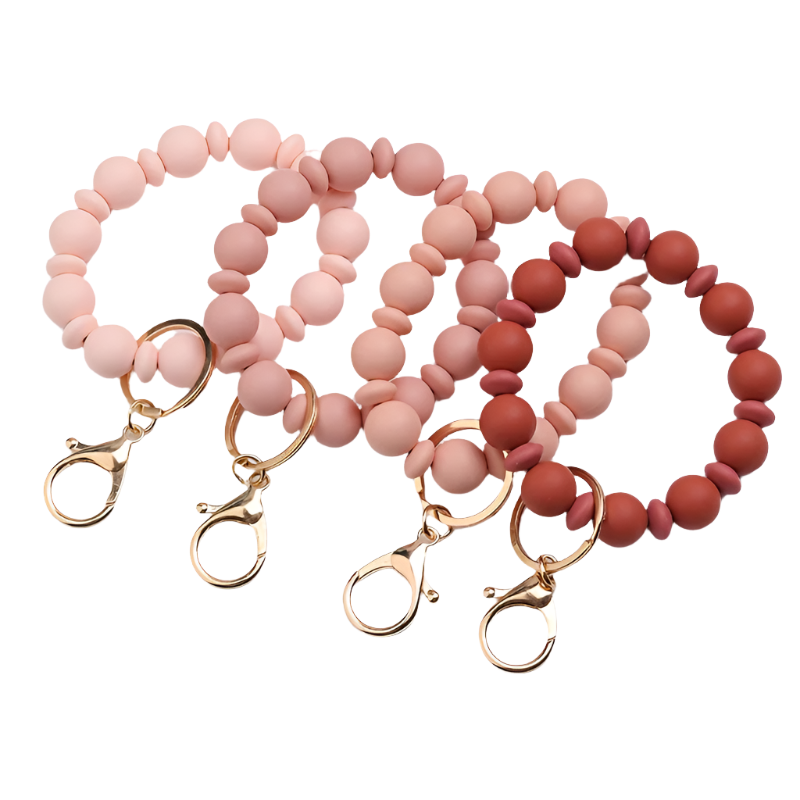 Hemasa  Silicone Beads Bracelet Key Ring for  Birthday Gift/Gift