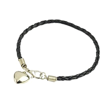 PU Leather Braided Charm Bracelets (Baby Pink)