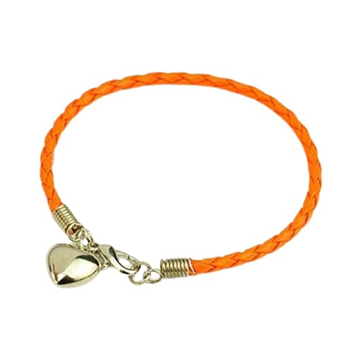 PU Leather Braided Charm Bracelets (Baby Pink)