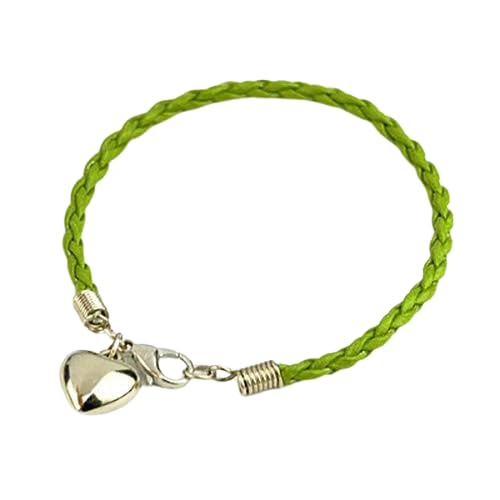 PU Leather Braided Charm Bracelets (Baby Pink)