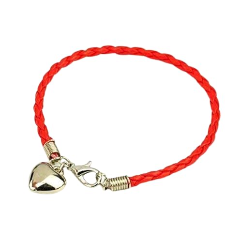 PU Leather Braided Charm Bracelets (Baby Pink)