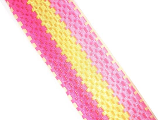 Geometric Decorative Multicolour Trim lace Patch/Embroidered Pink Patch/Iron on Patch
