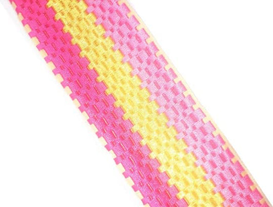 Geometric Decorative Multicolour Trim lace Patch/Embroidered Pink Patch/Iron on Patch