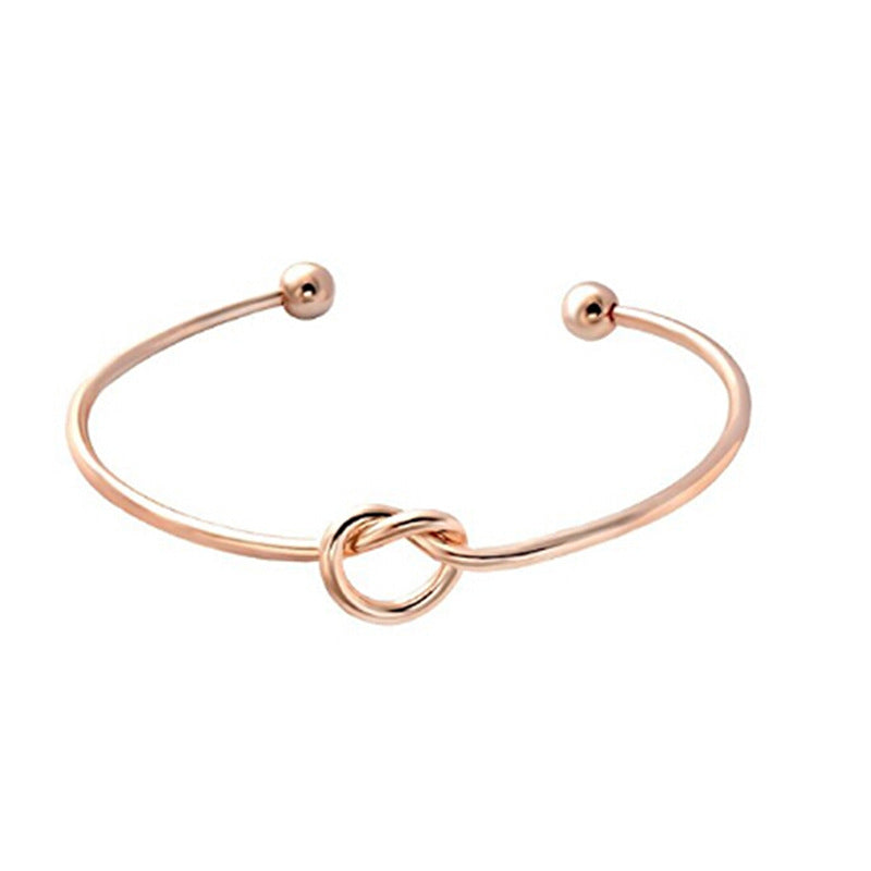 Hemasa  Love Knot Bracelet Women's diy Bracelet Opening Rose Gold Hand Jewelry Bridal Tribal Kink