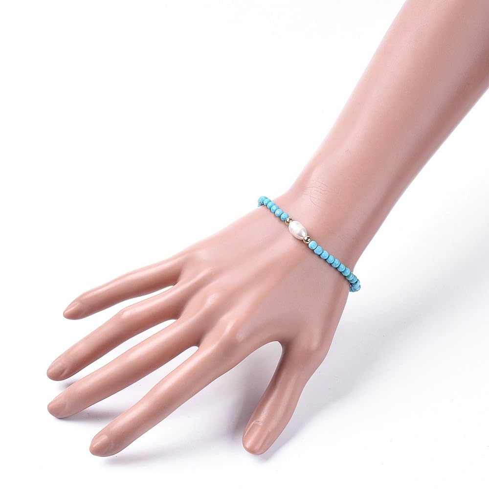 Turquoise Beads Stretchable Bracelet