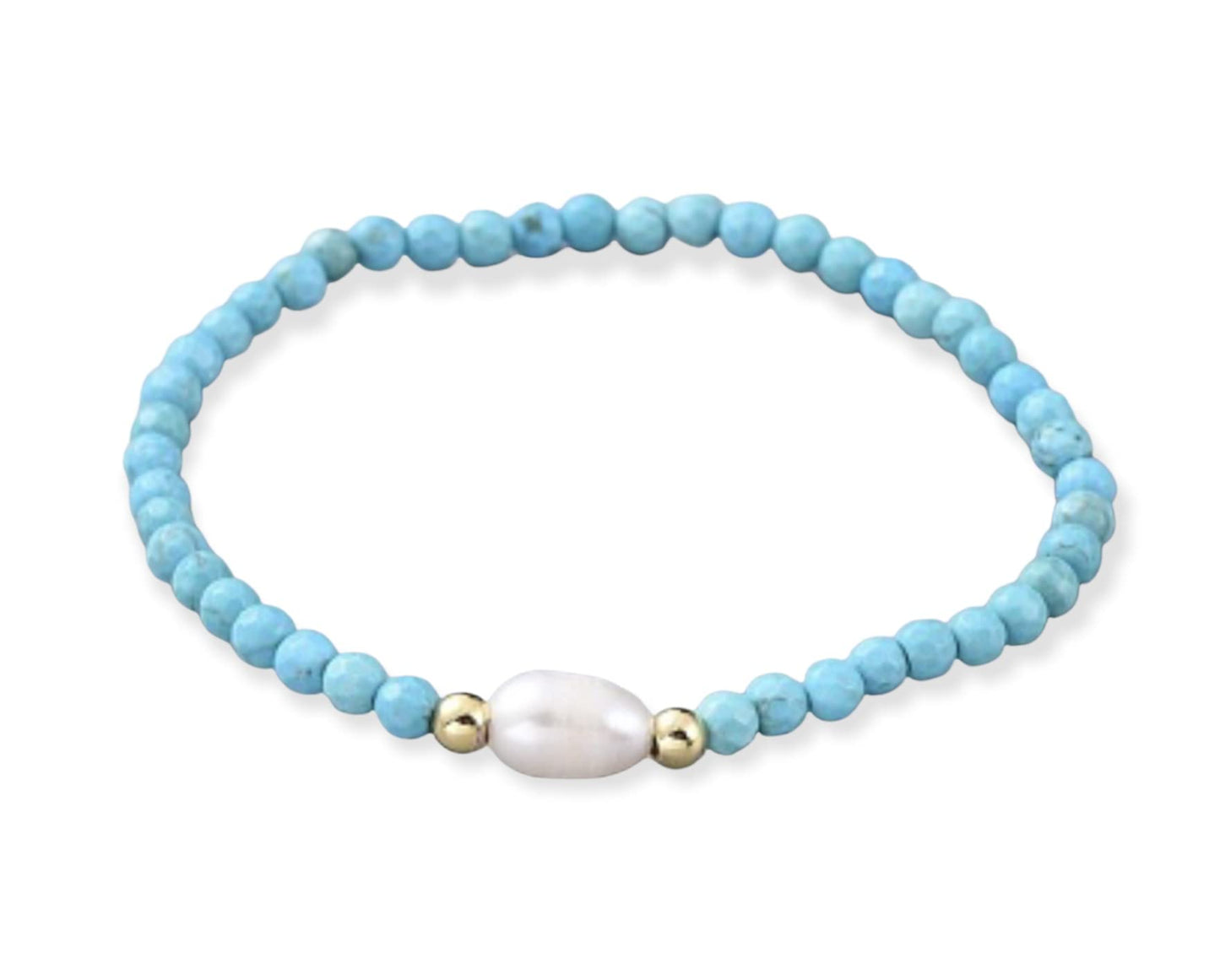 Turquoise Beads Stretchable Bracelet