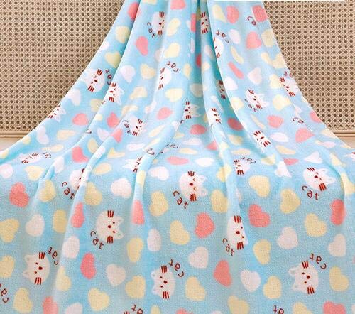 "Hemasa" Luxury Soft Fleece Blanket for pram,mos Basket,Travel cot 75 x 100cm for Babies from Newborn (Blue)