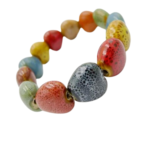 Hemasa Heart Shape ceramic beads bracelets