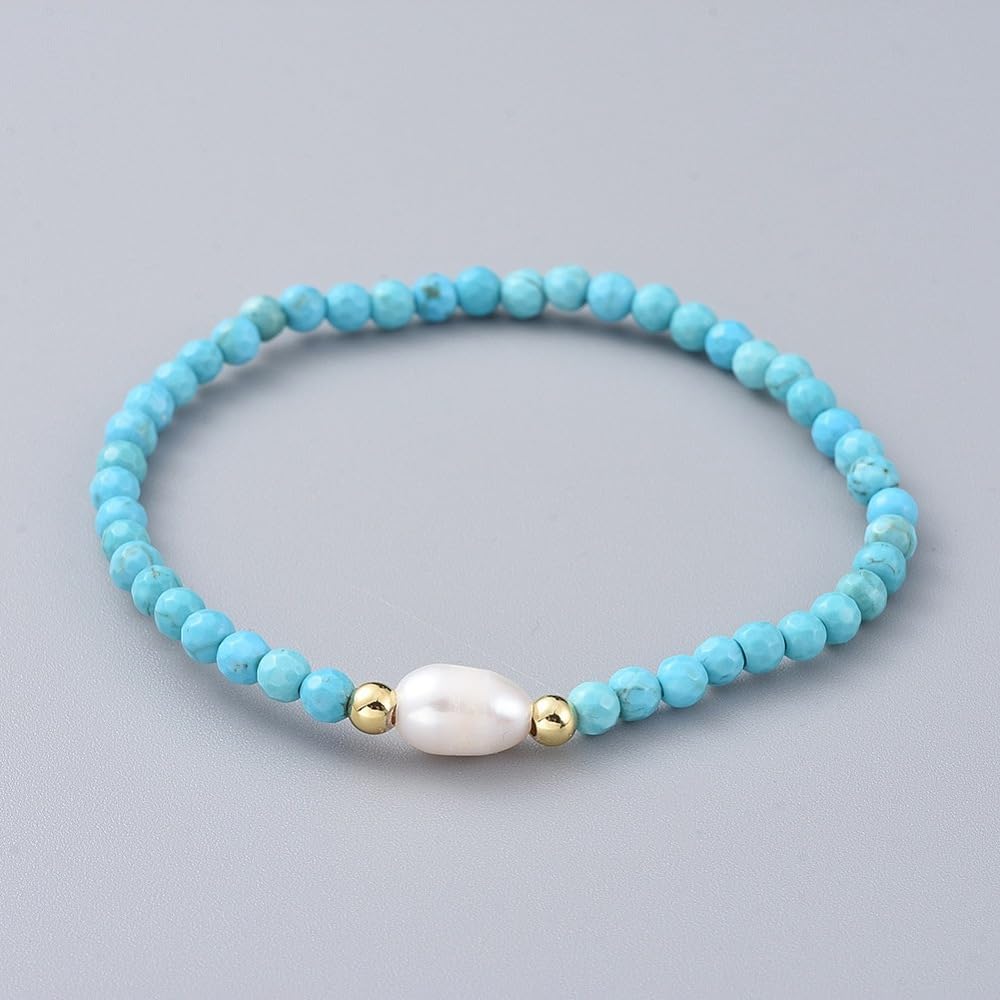 Turquoise Beads Stretchable Bracelet