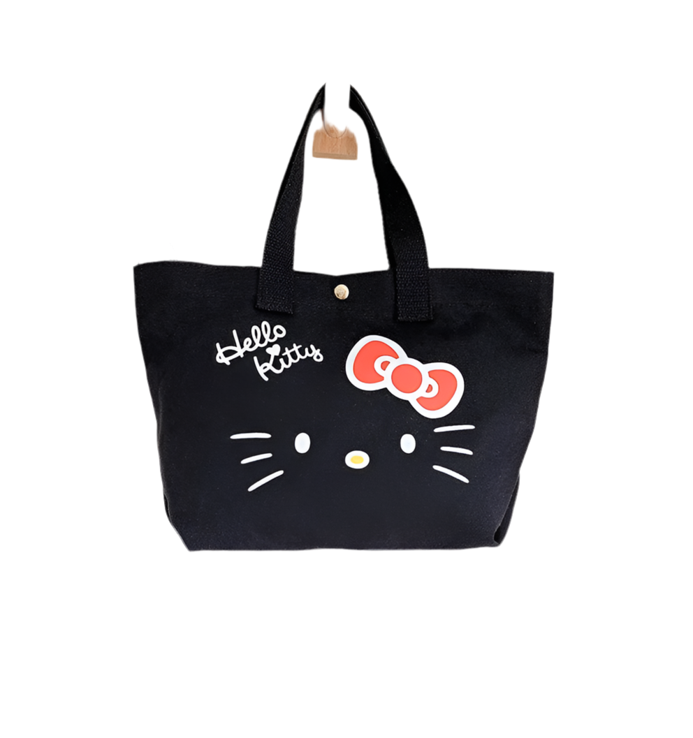 Hemasa Hello Kitty Cartoon Cosmetic /Bag Fresh Canvas Portable Mommy Bag Lunch Box Children's Snack Storage Case Purse for Girls