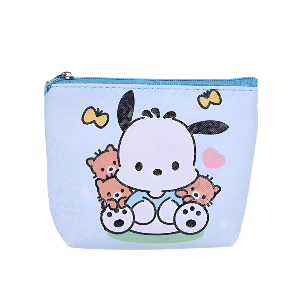 Hemasa Hello Kitty Purse Coin Purses Cartoon Printed PU Melody Cute Wallet Bag Keychains Storage Bag Sanrio Kuromi Kawaii Mini Pouch