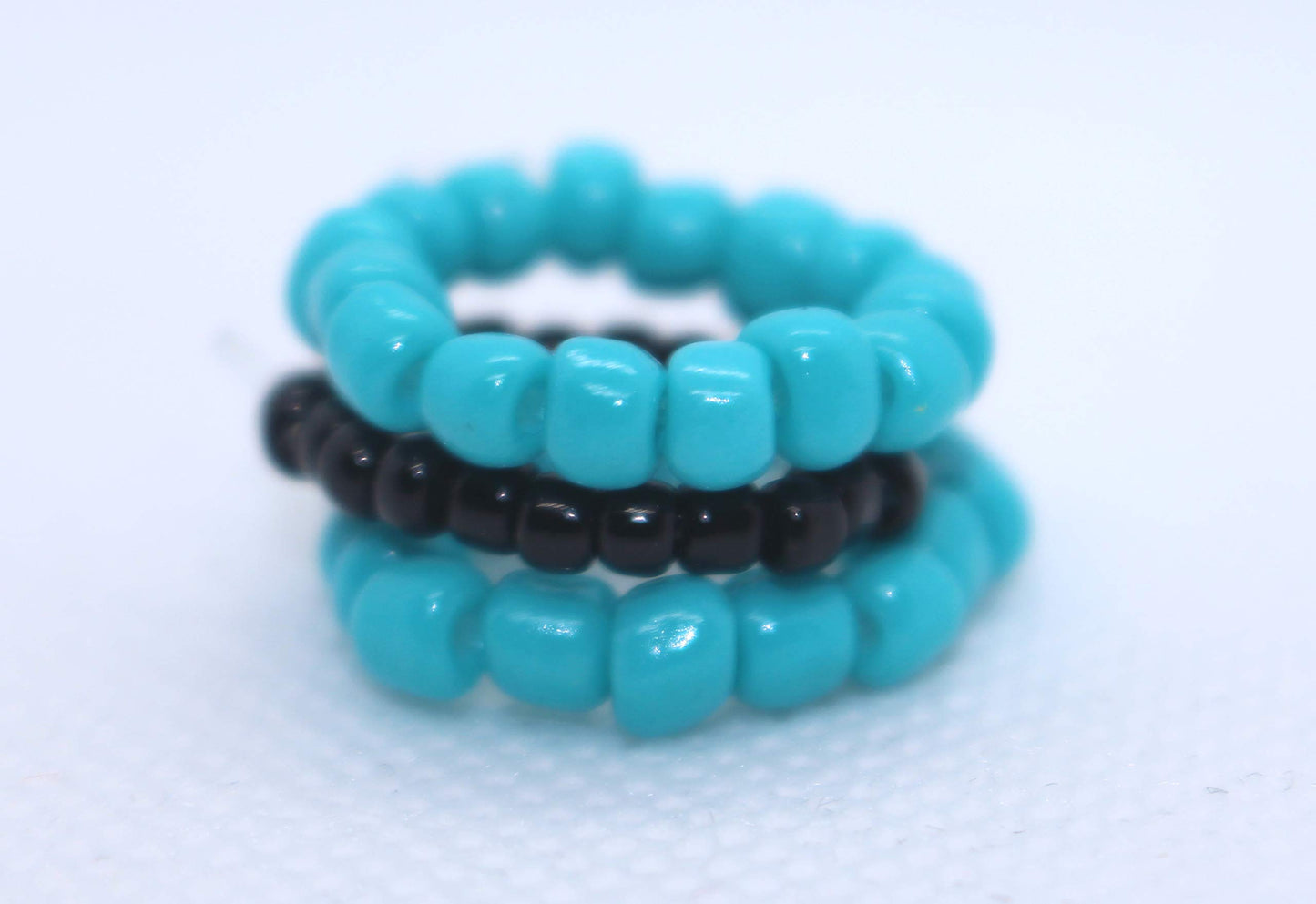 Glass Beads Elastic Toe/Finger Rings 2 Sets (Each Set has 3 Rings)