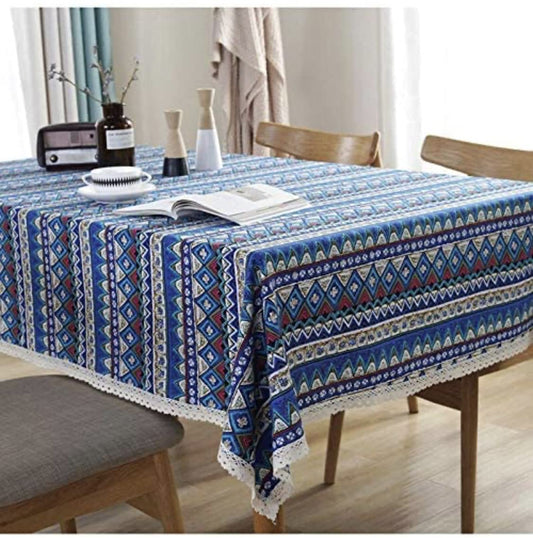 Hemasa Bohemian Style Blue Colour Tablecloth Dinner Picnic Table Cloth(140 * 180cm)