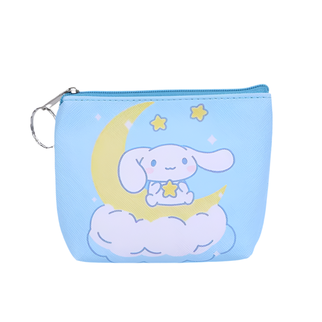 Hemasa Hello Kitty Purse Coin Purses Cartoon Printed PU Melody Cute Wallet Bag Keychains Storage Bag Sanrio Kuromi Kawaii Mini Pouch