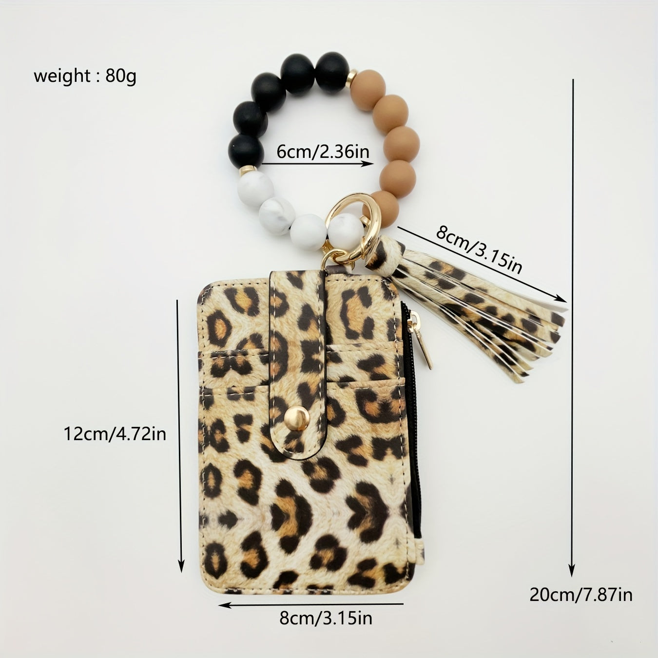 1pc Stylish Leopard Sun Flower Cow Pattern Silicone Bangle - Western Cowboy Bag Bead Keychain, Ladies Wallet Card Holder, Fashionable Key Ring with Unique Design and Colorful Pattern