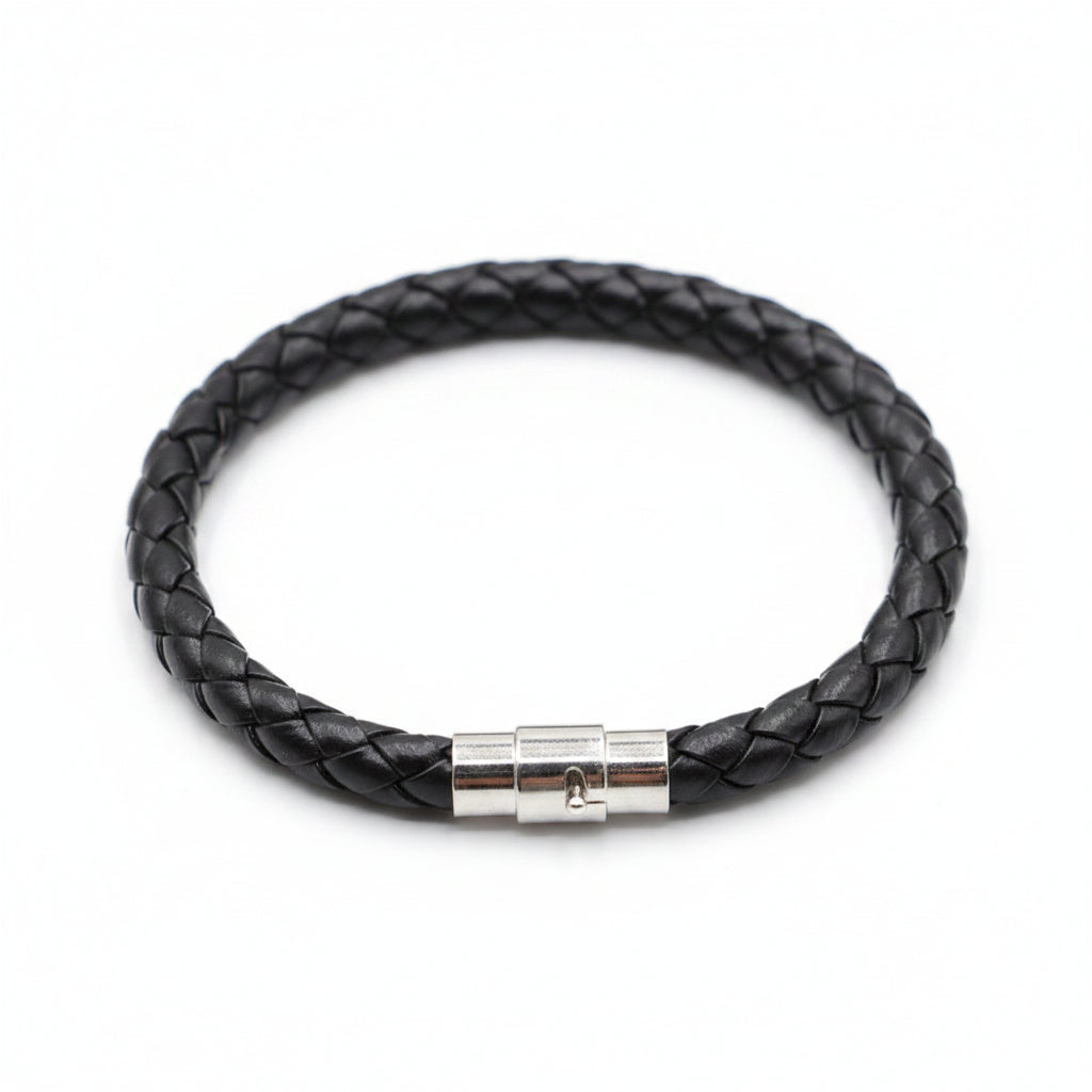Magnetic buckle PU bracelet wish men's woven leather rope leather couple bracelet