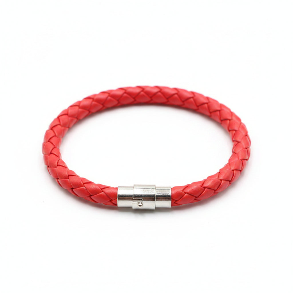 Magnetic buckle PU bracelet wish men's woven leather rope leather couple bracelet