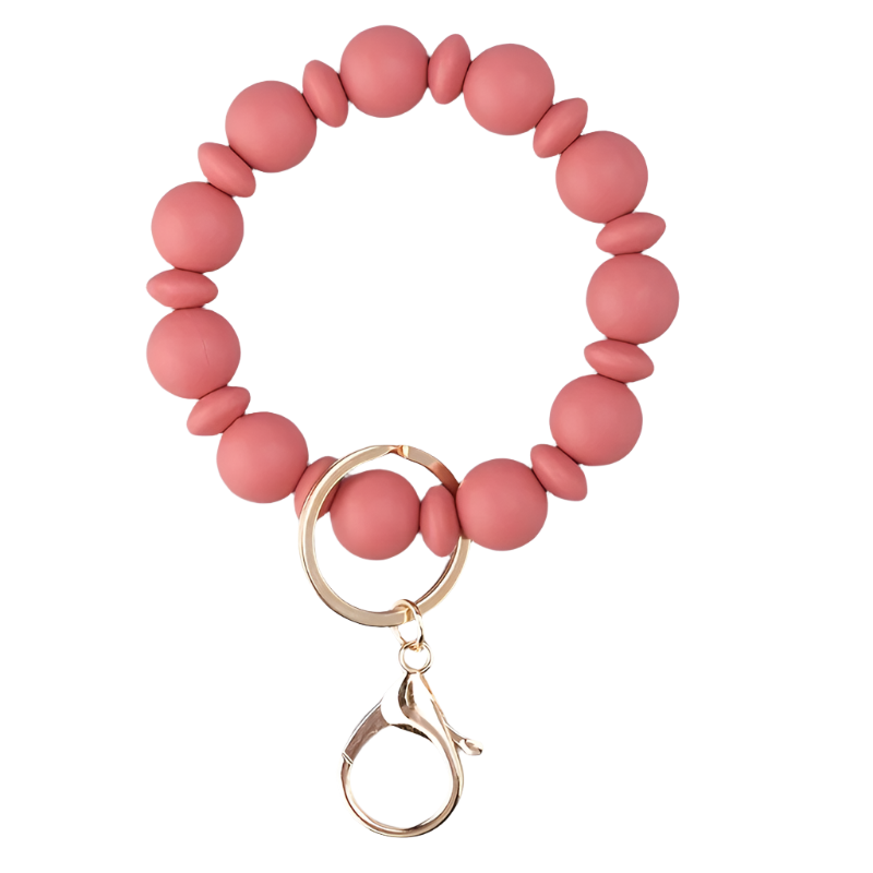 Hemasa  Silicone Beads Bracelet Key Ring for  Birthday Gift/Gift